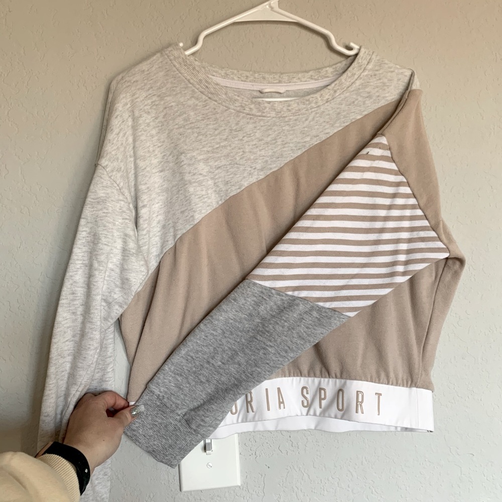 Victoria Sectret Sport Multicolored Cropped Sweatshirt